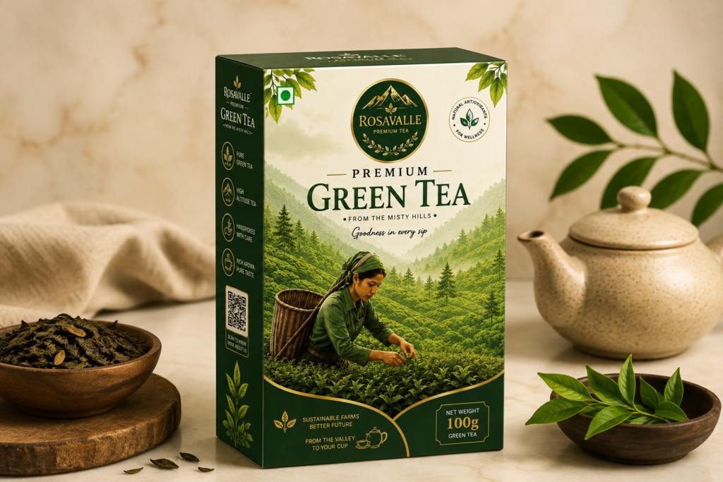 Rosavalle Green Tea pack